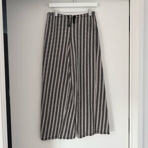 Zara Gingham Drawstring Casual Pants
